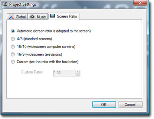 Widescreen format settings
