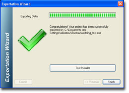 Exportation finished